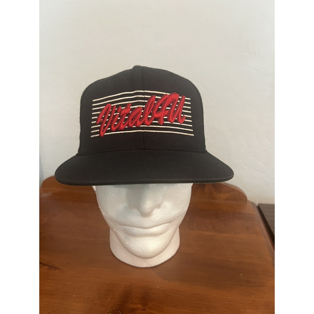 Vital 4U Energy Black Snapback Hat Structured Wool Cap Dad Hat - Picture 2 of 12